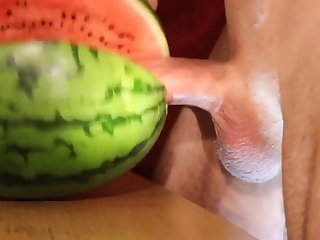 Izom fruit fuck and self swallow - the best comes after cumming