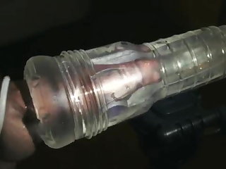 Swollen veiny cock fleshlight milking