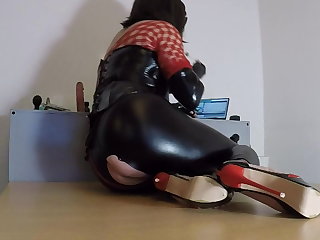 POV Dirty shemale on high heels