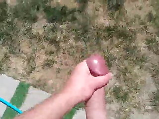 Outdoor Phat Head Thick Cock Cum