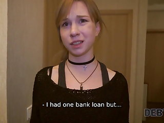 Russian DEBT4k. Jobless lassie should ride mature man’s cock for new credit