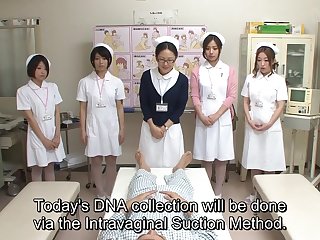Japonés JAV CMNF group of nurses strip naked for patient Subtitled