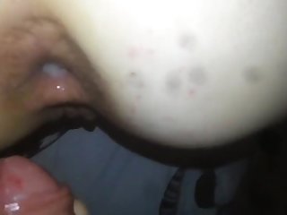 Close-up Katya cum shot in anal